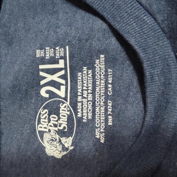 Bass Pro Shops Navy American Tradition T-shirt (2XL) - Picture 2 of 4